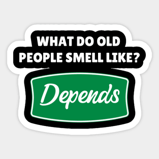 Geriatric - Old Person - Funny Sticker